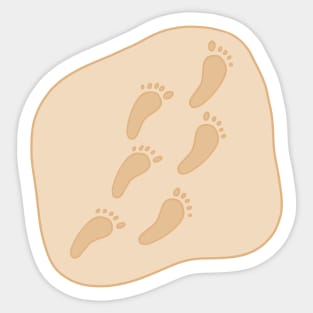 Footprints in the Sand Sticker